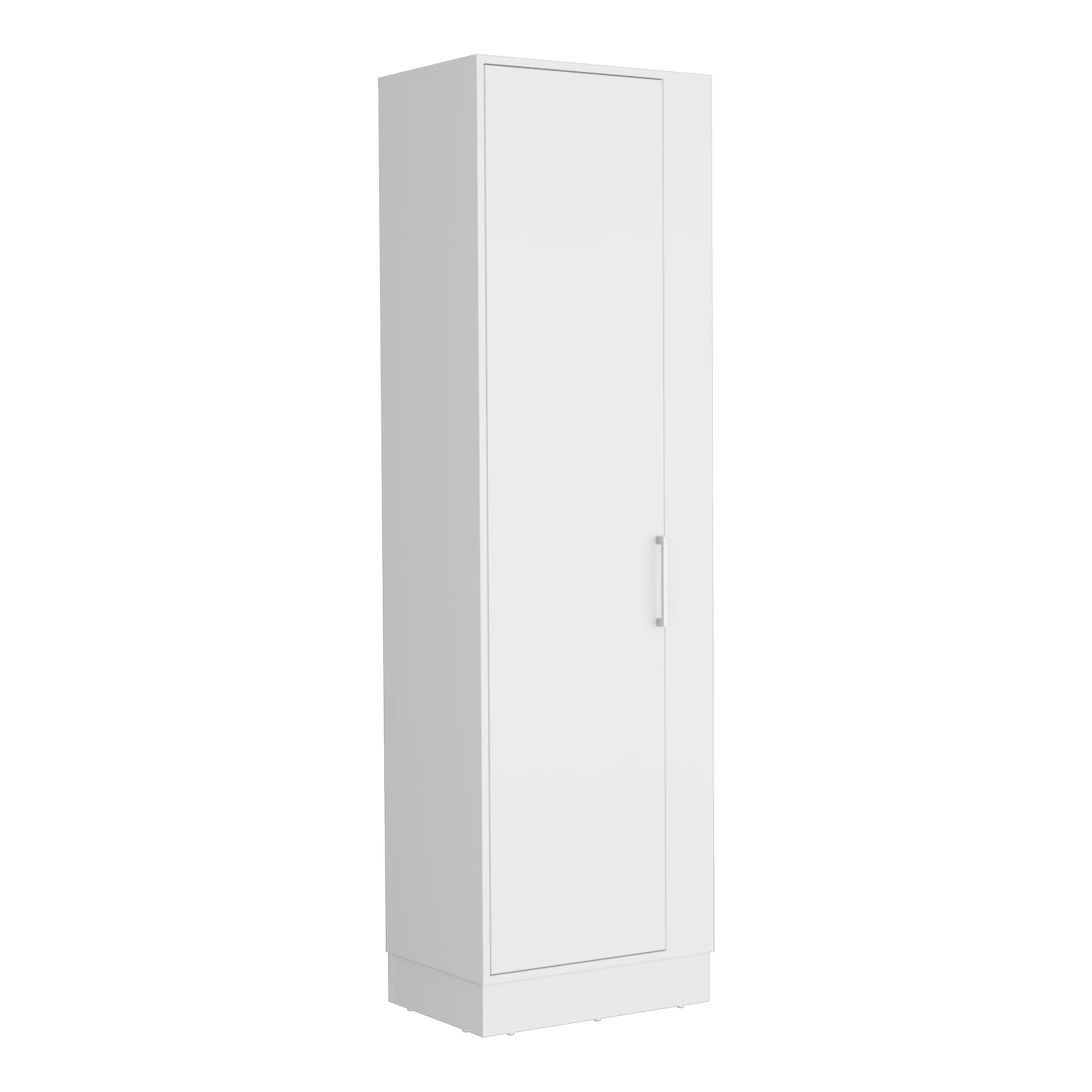 Lilo Storage Cabinet, Broom Hangers, Internal Shelves White Vertical Natural White White Dining Room Modern Particle Board Particle Board