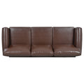 3 Seater Sofa. Brown Pu Foam Fabric