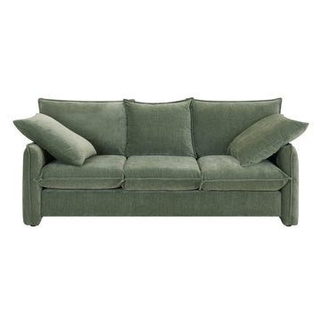 Not Available On Mid Century Sofa 3 Seater Cozy Couch For Living Room Apartment Lounge Bedroom, Green Green Polyester