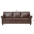3 Seater Sofa. Brown Pu Foam Fabric