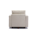 2 Seat Module Sectional Sofa Couch With 2 Ottoman For Living Room,Seat Cushion And Back Cushion Non Removable And Non Washable,Cream Cream Wood Primary Living Space Soft Modern Rubberwood Foam Linen 2 Seat