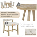 5 Piece Retro Functional Dining Set, Round Table With A 16