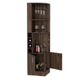 Syrah Corner Bar Cabinet, Two External Shelves Espresso Espresso Particle Board