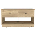 Tulip Storage Bench, Two Drawers, Two Shelves Beige Mdf Engineered Wood