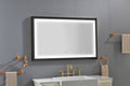 48*30 Black Framed Bathroom Mirror Square Wall