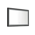 48*30 Black Framed Bathroom Mirror Square Wall