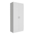 Varese Pantry Cabinet, Double Door,Five Shelves White White Kitchen Open Storage Space Particle Board Particle Board