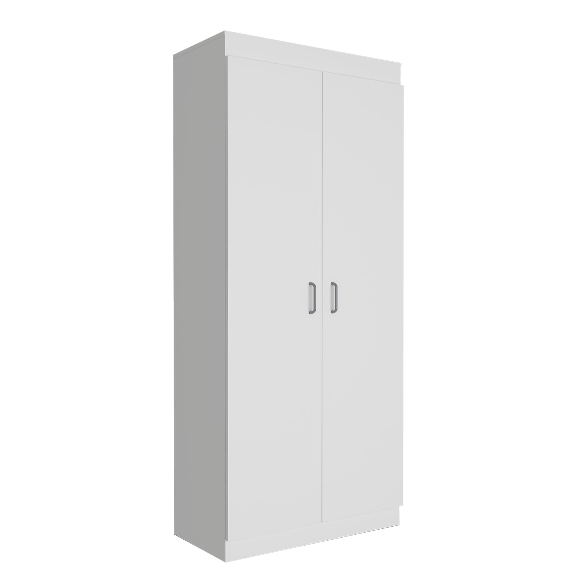 Varese Pantry Cabinet, Double Door,Five Shelves White White Kitchen Open Storage Space Particle Board Particle Board