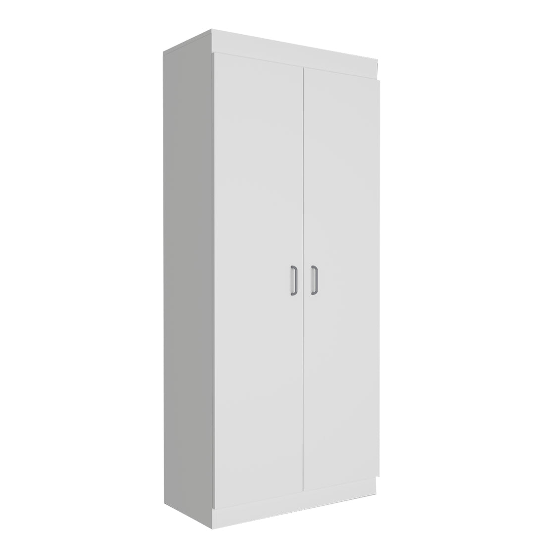 Varese Pantry Cabinet, Double Door,Five Shelves White White Kitchen Open Storage Space Particle Board Particle Board