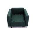 4 Seat Module Sectional Sofa Couch With 2 Ottoman For Living Room,Seat Cushion And Back Cushion Non Removable And Non Washable,Green Green Wood Primary Living Space Soft Modern Rubberwood Foam Linen 4 Seat