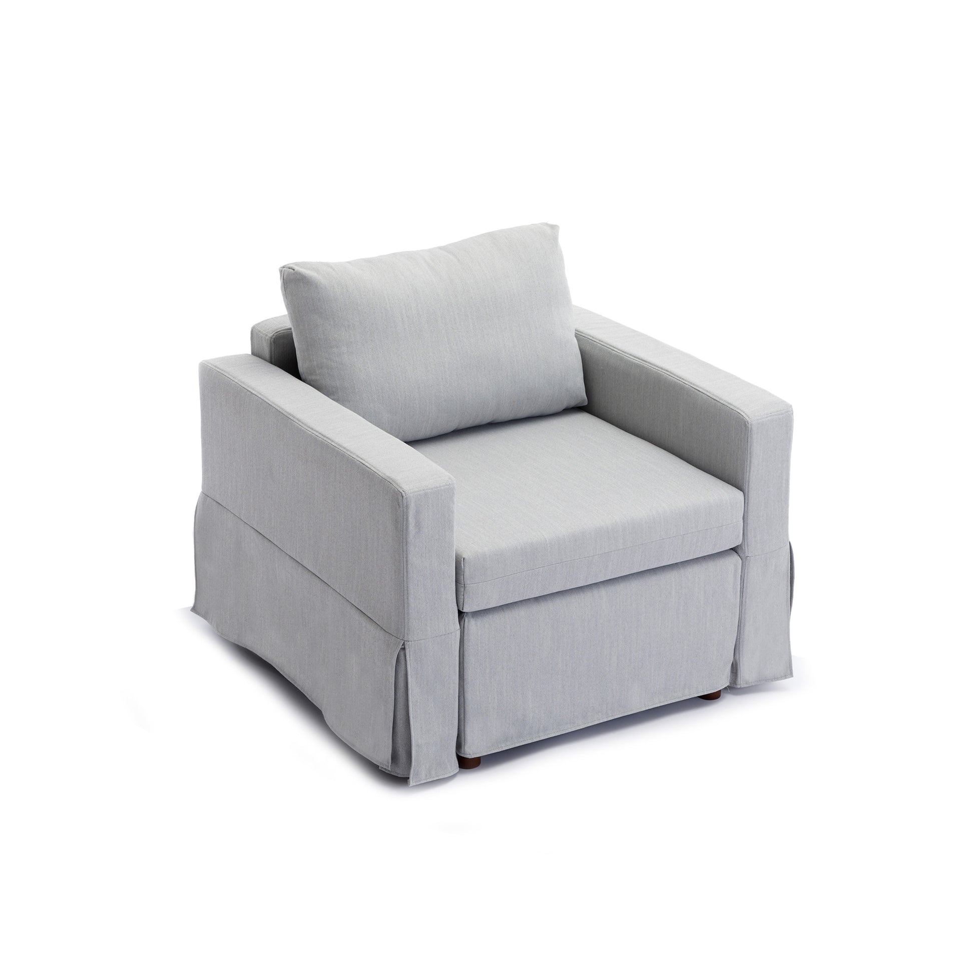 2 Seat Module Sectional Sofa Couch With 1 Ottoman,Seat Cushion And Back Cushion Removable And Washable,Light Grey Light Grey Wood Primary Living Space Soft Modern Rubberwood Foam Linen 2 Seat
