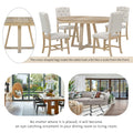 5 Piece Retro Functional Dining Set, Round Table With A 16