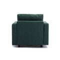 2 Seat Module Sectional Sofa Couch With 2 Ottoman For Living Room,Seat Cushion And Back Cushion Non Removable And Non Washable,Green Green Wood Primary Living Space Soft Modern Rubberwood Foam Linen 2 Seat