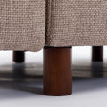 2 Seat Module Sectional Sofa Couch With 1 Ottoman For Living Room,Seat Cushion And Back Cushion Non Removable And Non Washable,Brown Brown Wood Primary Living Space Soft Modern Rubberwood Foam Linen 2 Seat