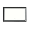 48*30 Black Framed Bathroom Mirror Square Wall