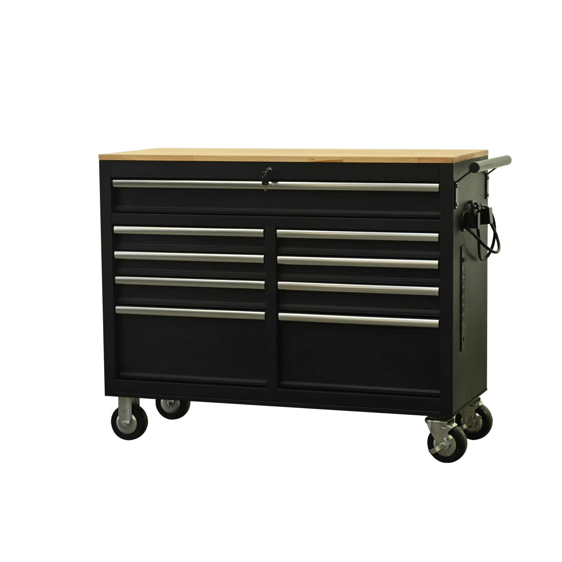 Premium 46 Inch Rolling Tool Chest With Wooden