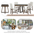 5 Piece Retro Functional Dining Set, Round Table With A 16