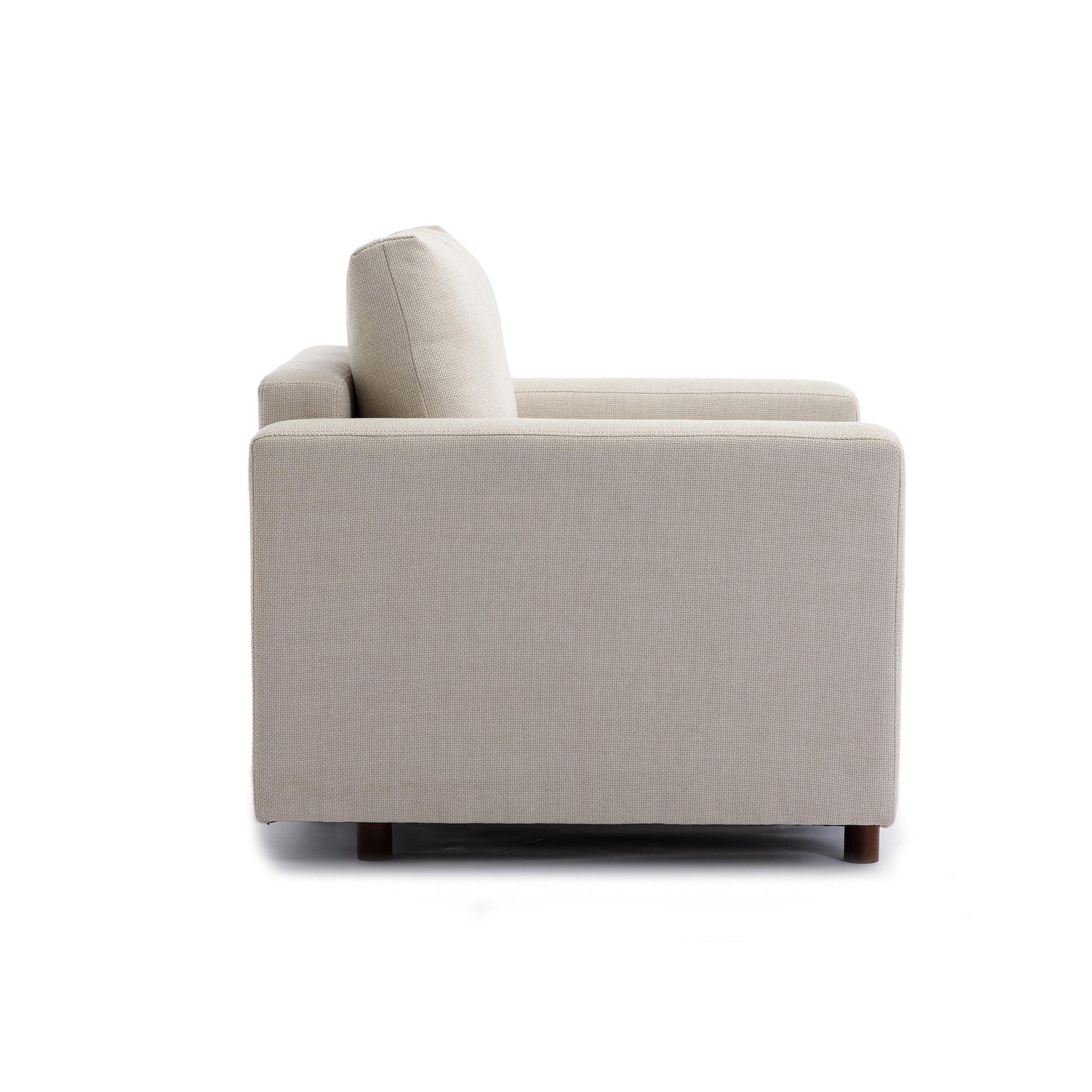 3 Seat Module Sectional Sofa Couch With 2 Ottoman For Living Room,Seat Cushion And Back Cushion Non Removable And Non Washable,Cream Cream Wood Primary Living Space Soft Modern Rubberwood Foam Linen 3 Seat