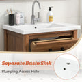 24'' Bathroom Vanity with Ceramic Basin Sink, Modern 3-natural wood-adjustable hinges-modern-mdf