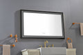 48*30 Black Framed Bathroom Mirror Square Wall