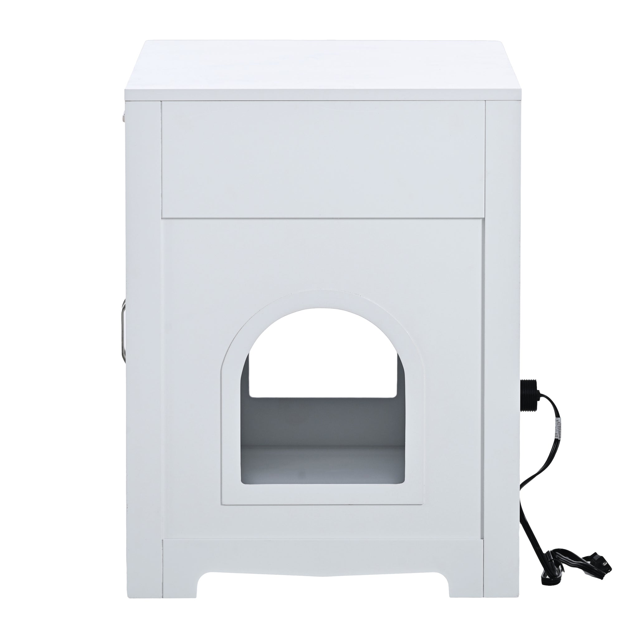 Litter Box Enclosure, Cat Litter Box Furniture with white-mdf