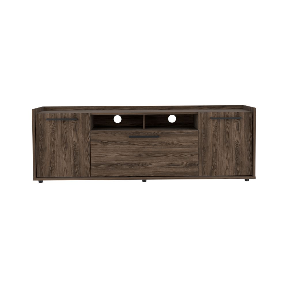 Lyon Tv Stand For Tv S Up 55", One Cabinet, Double Door Dark Walnut Brown Primary Living Space 50 59 Inches 50 59 Inches Modern 55 Inches Particle Board Particle Board