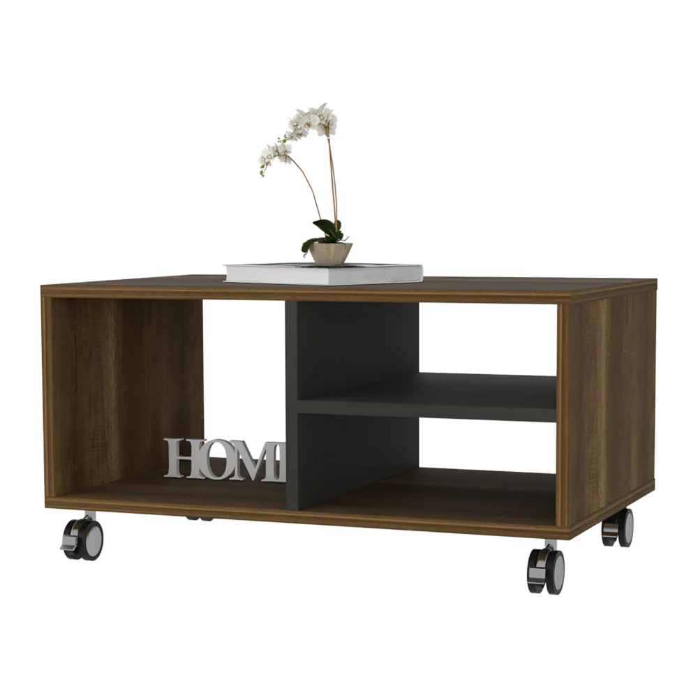 3 Shelf Rectangular Table Willow 3 Shelf Rectangle Coffee Table Walnut And Black Brown Primary L
