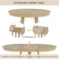 5 Piece Retro Functional Dining Set, Round Table With A 16