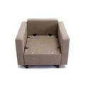 3 Seat Module Sectional Sofa Couch With 2 Ottoman For Living Room,Seat Cushion And Back Cushion Non Removable And Non Washable,Brown Brown Wood Primary Living Space Soft Modern Rubberwood Foam Linen