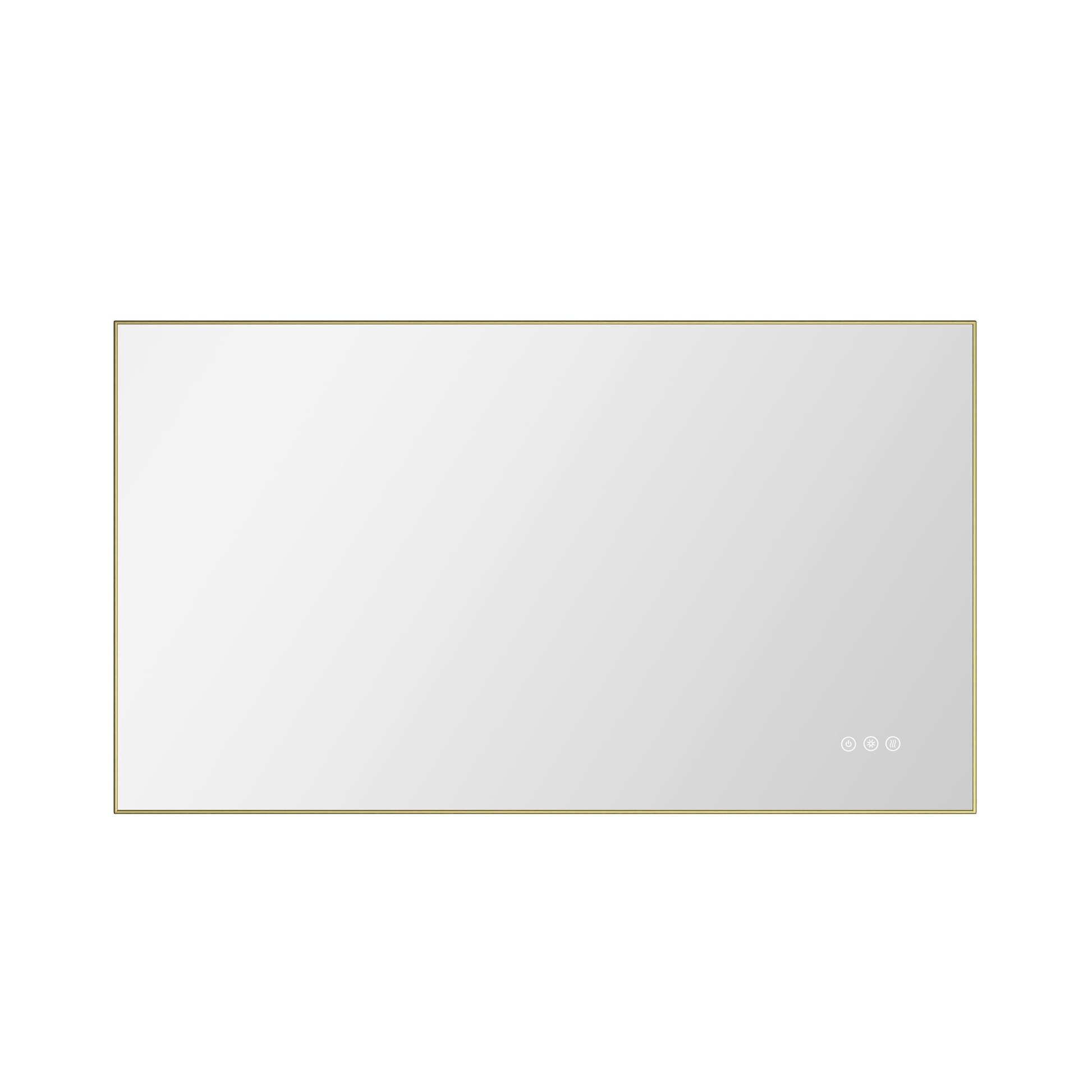 42 X 24Inch Led Mirror Bathroom Vanity Mirror With Back Light, Wall Mount Anti Fog Memory Large Adjustable Vanity Mirror Gold Aluminium