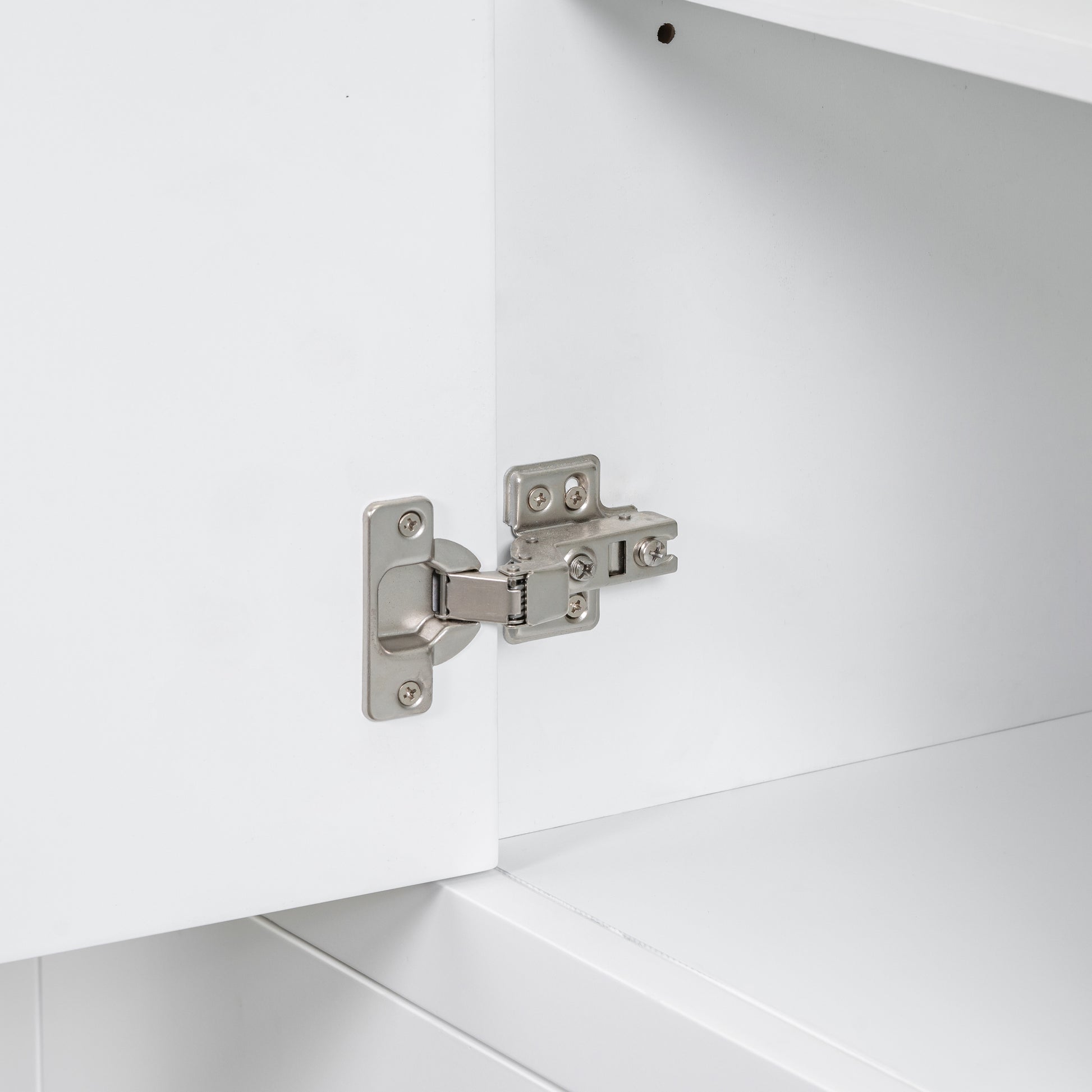 36" Bathroom Vanity Without Sink, Cabinet Base Only, Six Drawers, Multi Functional Drawer Divider, Adjustable Shelf, White White Solid Wood Mdf