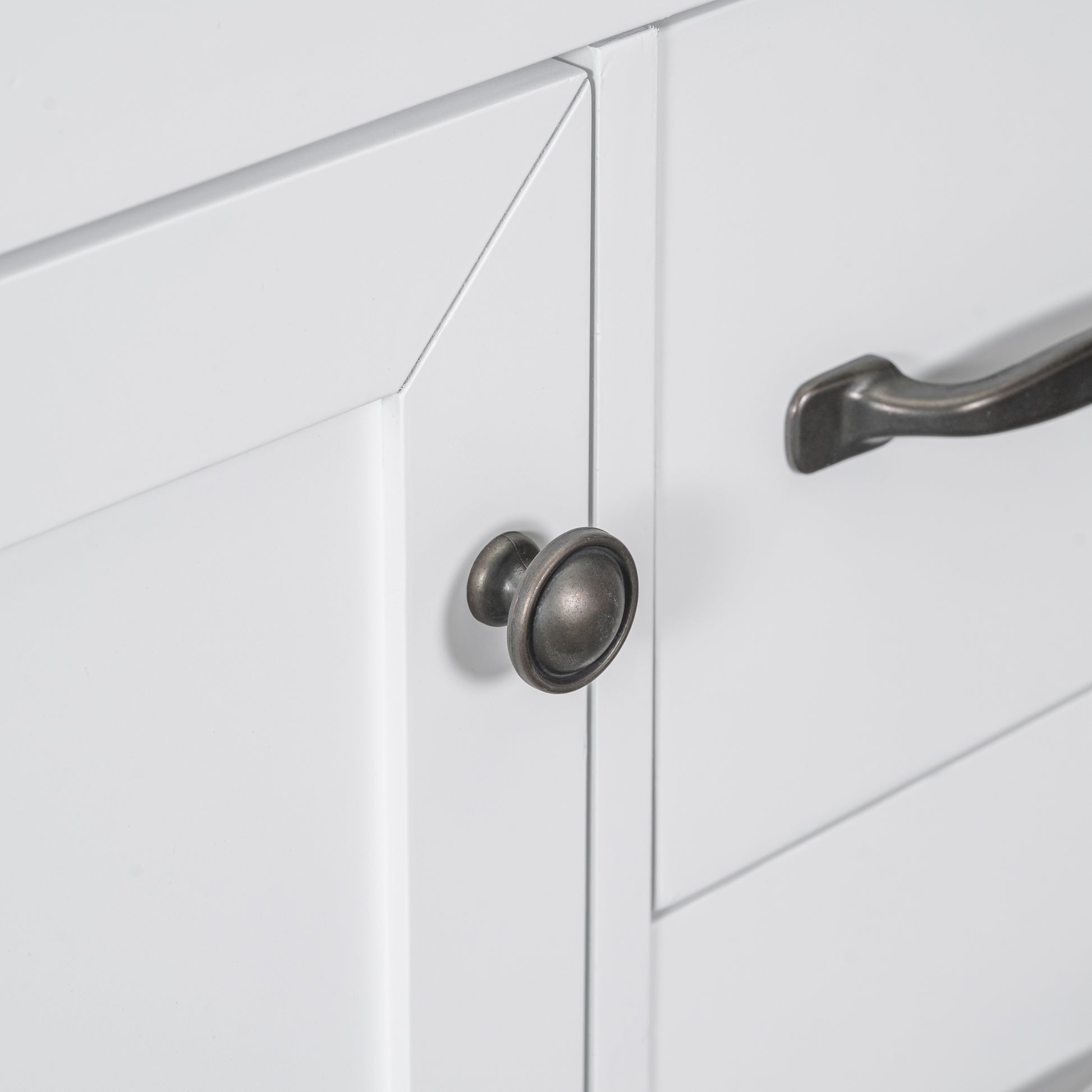 36" Bathroom Vanity With Sink Combo, Six Drawers, Multi Functional Drawer Divider, Adjustable Shelf, White White Solid Wood Mdf