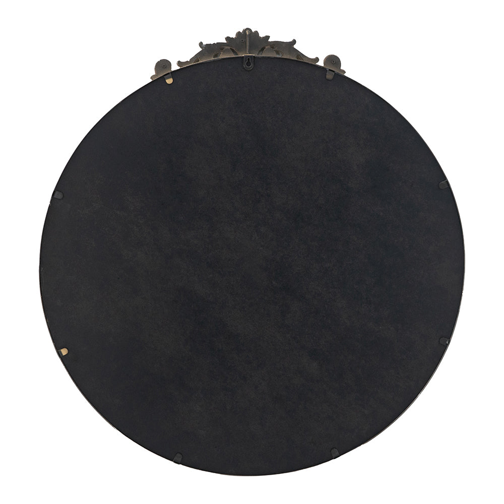 30" x 32" Round Gold Mirror, Wall Mounted Mirror with gold-mdf+glass