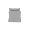Modern Fabric Linen Middle Module For Modular Sofa Sectional Sofa Couch Accent Armless Chair, Cushion Covers Removable And Washable,Light Grey Light Grey Wood Primary Living Space Soft Cushion Back Modern Rubberwood Armless Foam Linen 1 Seat