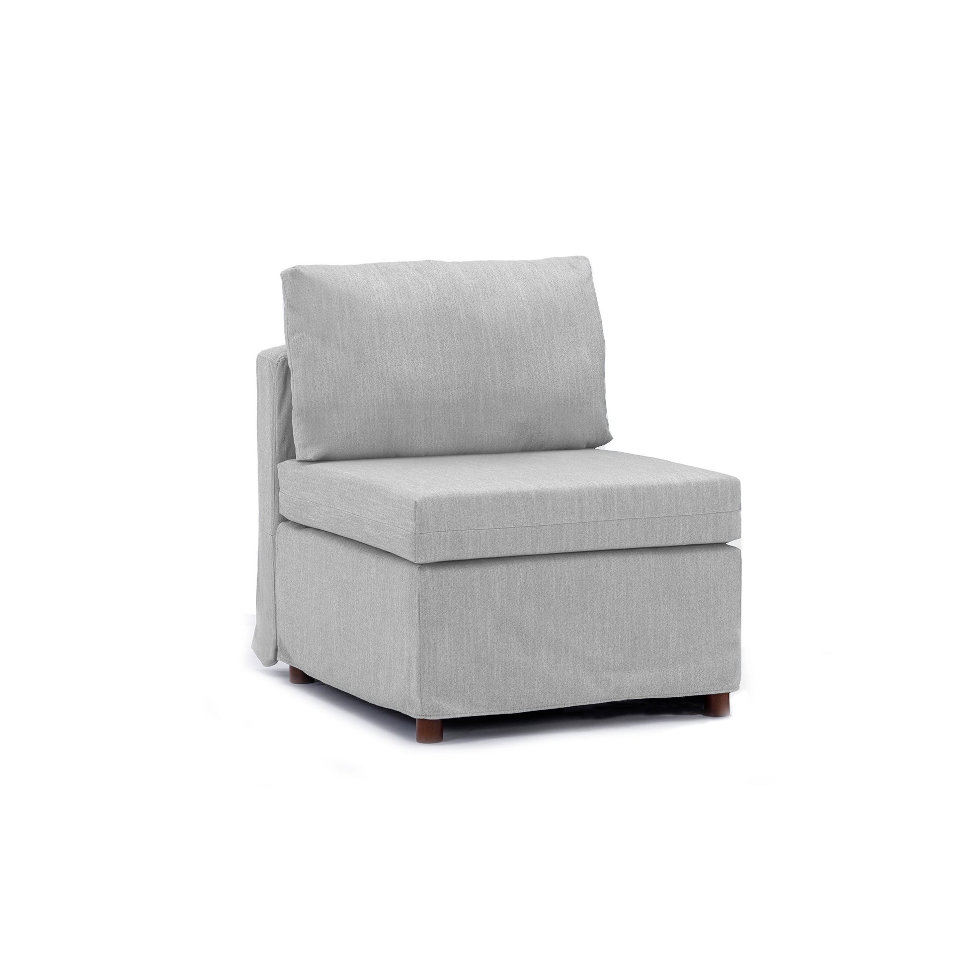 4 Seat Module Sectional Sofa Couch With 2 Ottoman,Seat Cushion And Back Cushion Removable And Washable,Light Grey Light Grey Wood Primary Living Space Soft Modern Rubberwood Foam Linen 4 Seat