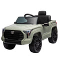 Officially Licensed Toyota Tundra Pickup,Electric Pickup Car Ride On For Kid, 12V Electric Ride On Toy,2.4G W Parents Remote Control,Electric Car For Kids,Three Speed Adjustable,Power Display Olive Plastic