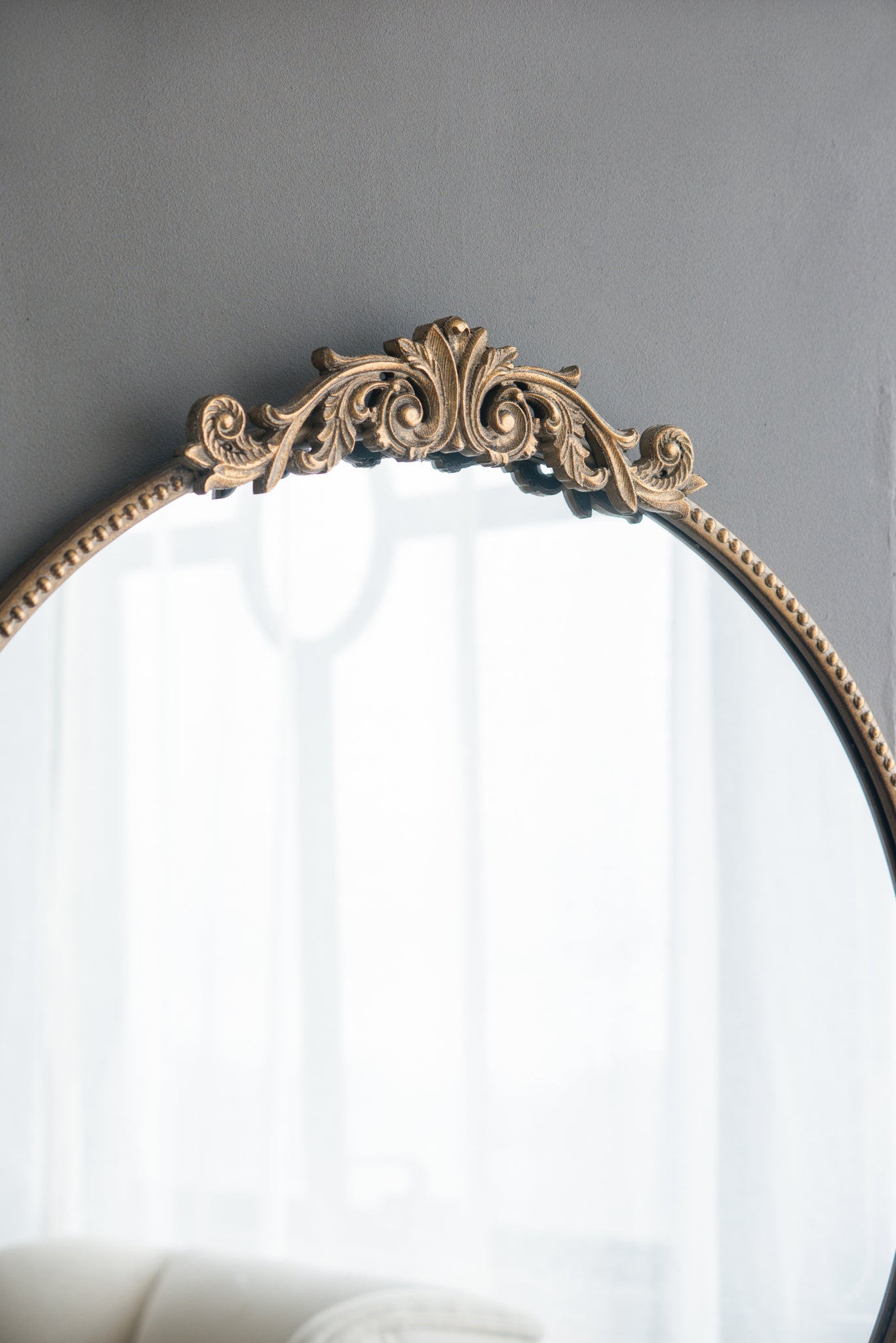 30" x 32" Round Gold Mirror, Wall Mounted Mirror with gold-mdf+glass