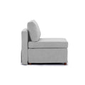 3 Seat Module Sectional Sofa Couch With 2 Ottoman,Seat Cushion And Back Cushion Removable And Washable,Light Grey Light Grey Wood Primary Living Space Soft Modern Rubberwood Foam Linen 3 Seat