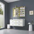 LED Lighted Bathroom Medicine Cabinet with Mirror gold-aluminium