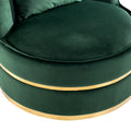 360 Degree Swivel Accent Chair Velvet Modern Upholstered Barrel Chair Over Sized Soft Chair With Seat Cushion For Living Room, Bedroom, Office, Apartment, Green Green Foam Velvet