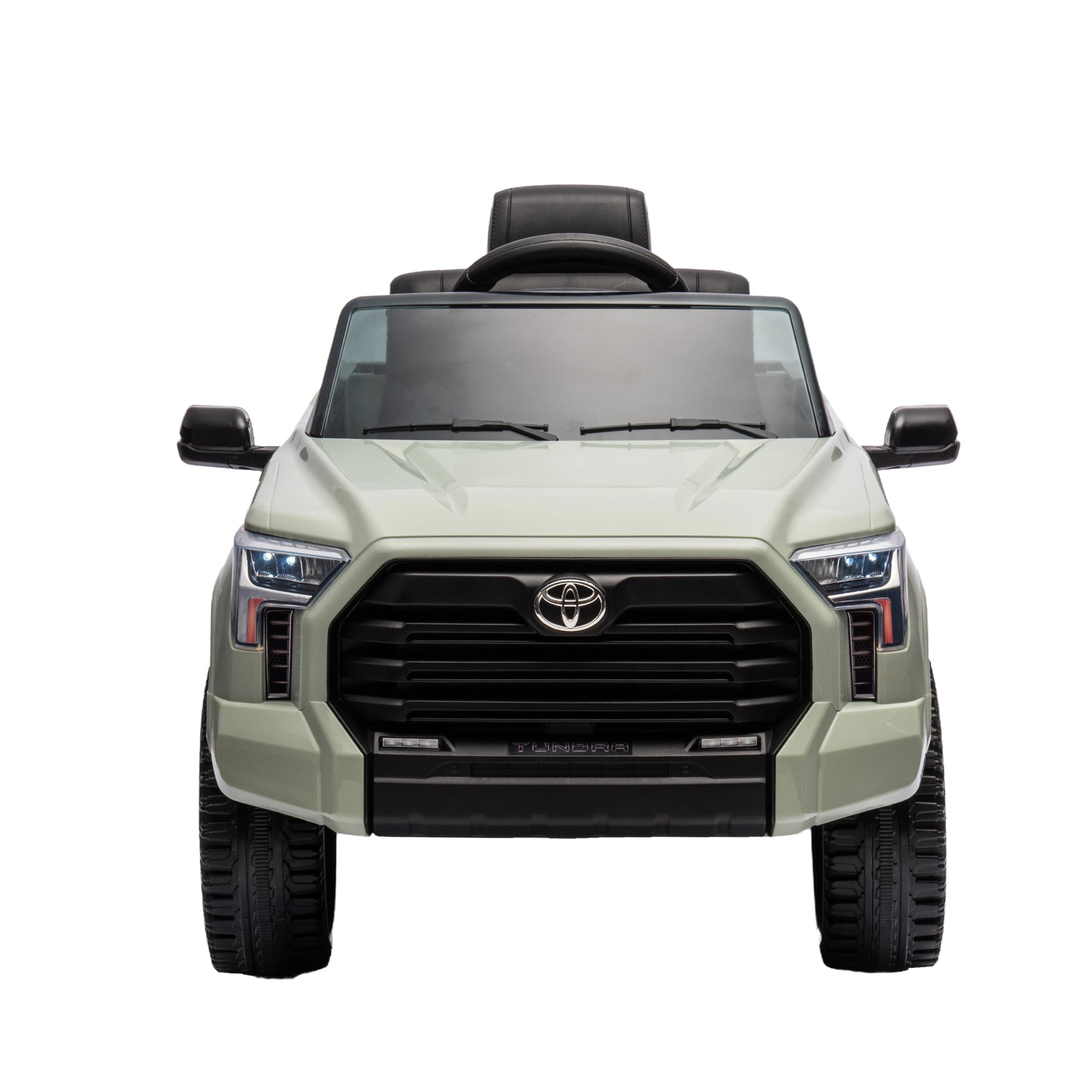 Officially Licensed Toyota Tundra Pickup,Electric Pickup Car Ride On For Kid, 12V Electric Ride On Toy,2.4G W Parents Remote Control,Electric Car For Kids,Three Speed Adjustable,Power Display Olive Plastic