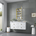 LED Lighted Bathroom Medicine Cabinet with Mirror gold-aluminium