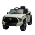 Officially Licensed Toyota Tundra Pickup,Electric Pickup Car Ride On For Kid, 12V Electric Ride On Toy,2.4G W Parents Remote Control,Electric Car For Kids,Three Speed Adjustable,Power Display Olive Plastic