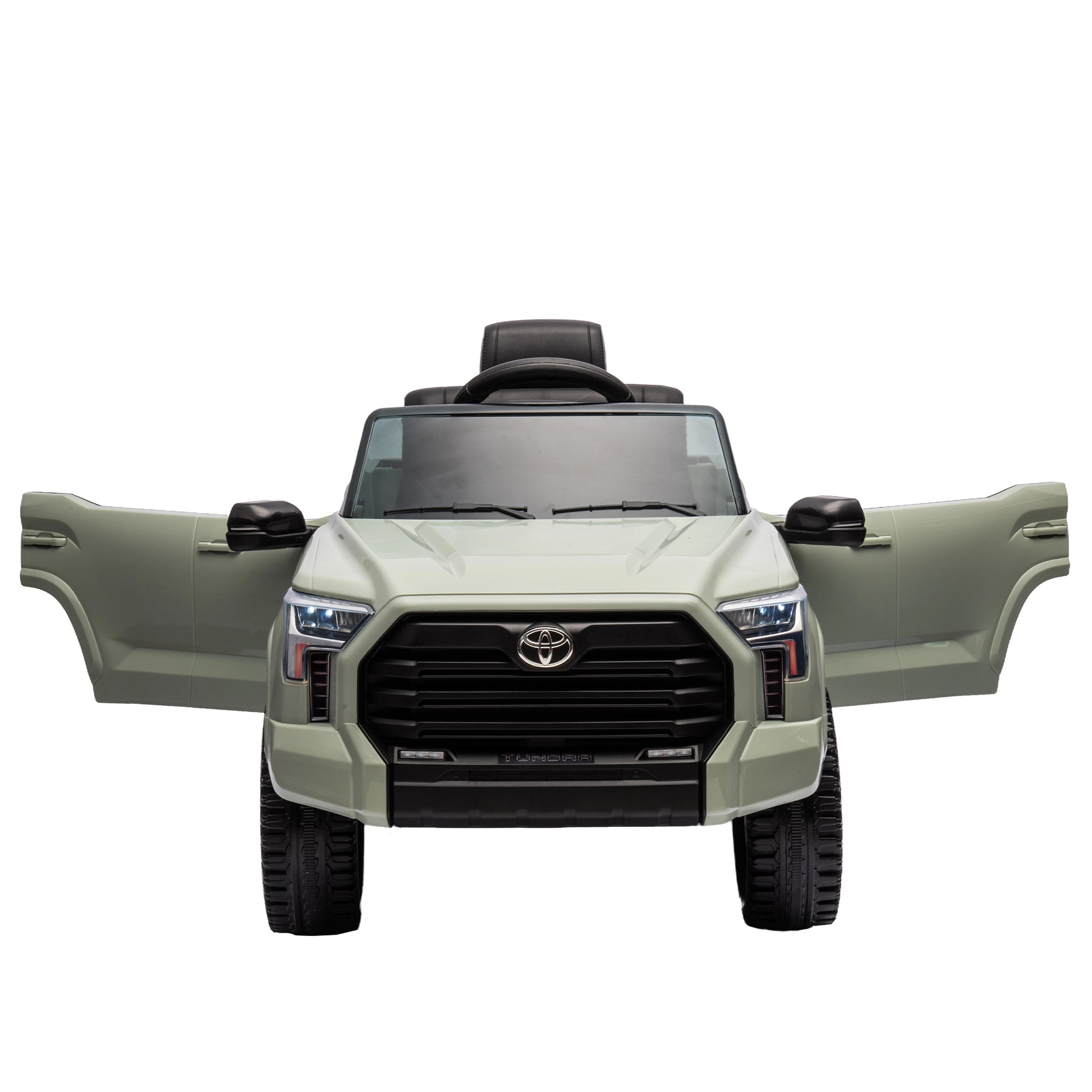 Officially Licensed Toyota Tundra Pickup,Electric Pickup Car Ride On For Kid, 12V Electric Ride On Toy,2.4G W Parents Remote Control,Electric Car For Kids,Three Speed Adjustable,Power Display Olive Plastic