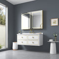 LED Lighted Bathroom Medicine Cabinet with Mirror gold-aluminium