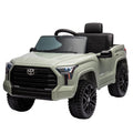 Officially Licensed Toyota Tundra Pickup,Electric Pickup Car Ride On For Kid, 12V Electric Ride On Toy,2.4G W Parents Remote Control,Electric Car For Kids,Three Speed Adjustable,Power Display Olive Plastic