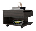 Peterson 2 Drawer 1 Shelf Side Table Carbon Espresso Espresso Particle Board