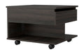 Peterson 2 Drawer 1 Shelf Side Table Carbon Espresso Espresso Particle Board