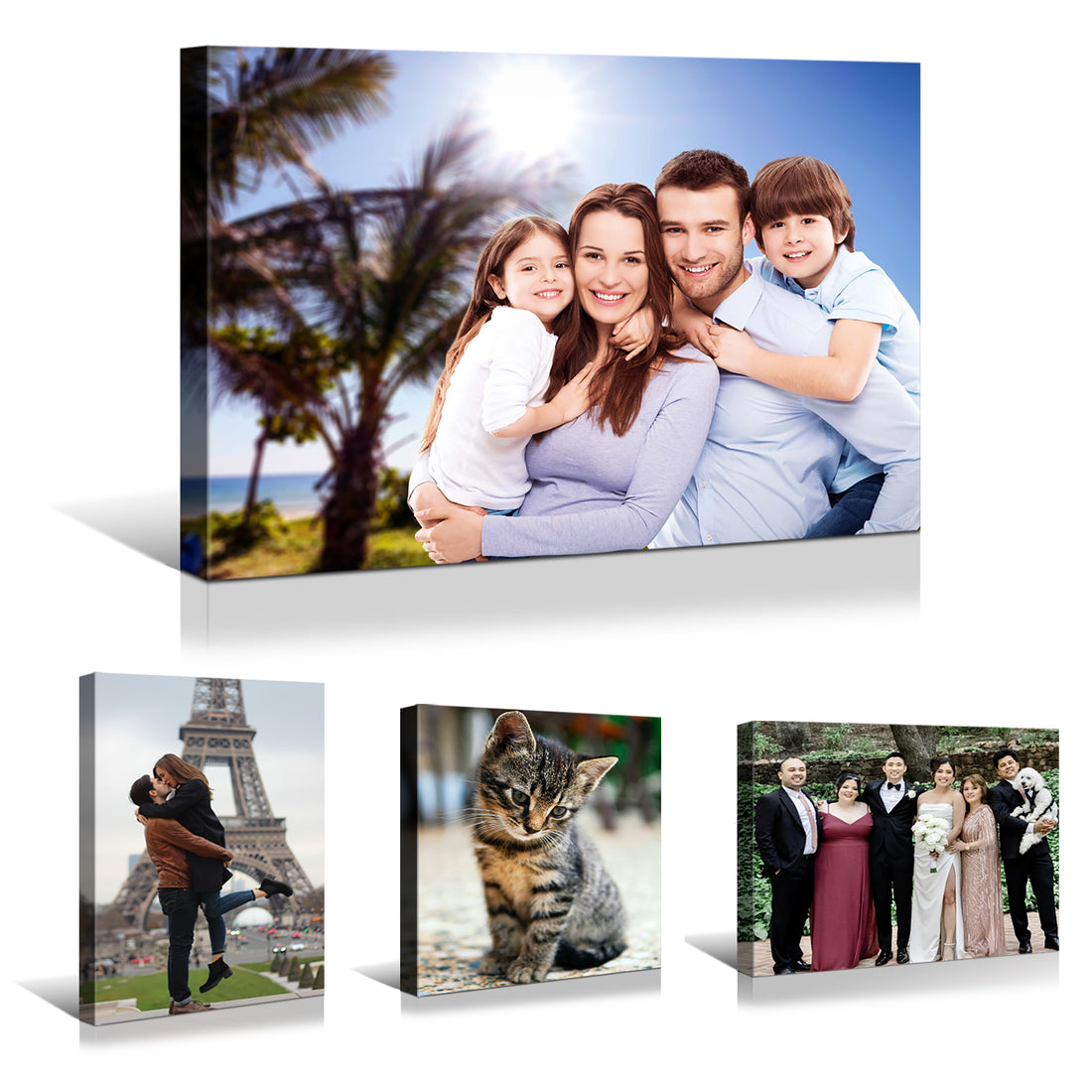 Canvas Prints With Your Photo Custom Canvas Wall Art Personalized Canvas Pictures, Customized To Any Style, Us Factorygifts For Family, Wedding, Friends, Home Decoration, Pet Animal Wrapped Canvas Colorful Oversized 41In Painting Prints And Posters Art