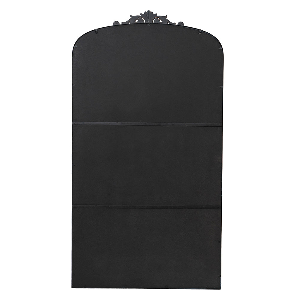 66" x 36" Full Length Mirror, Arched Mirror Hanging or black-mdf+glass